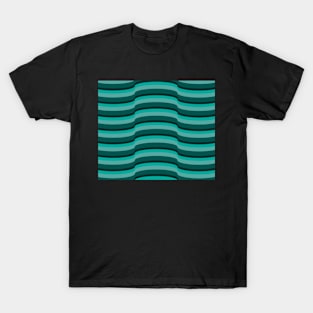 Op Art Dark Teal 7632 T-Shirt